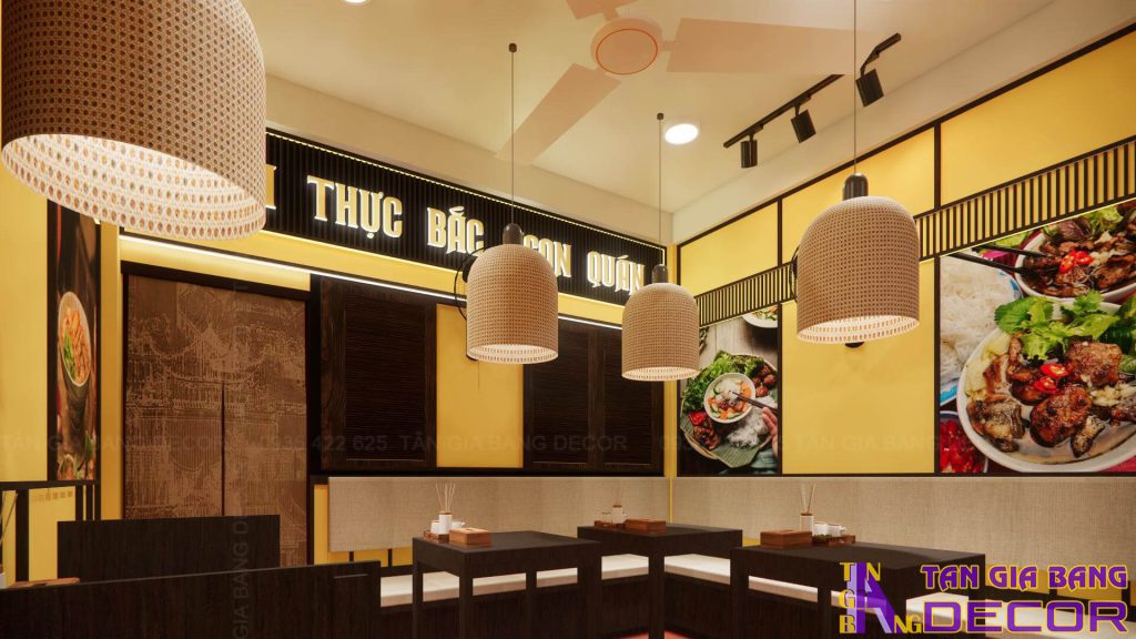 Decor tường quán ăn Ẩm Thực Bắc Ngon Quán ở tphcm