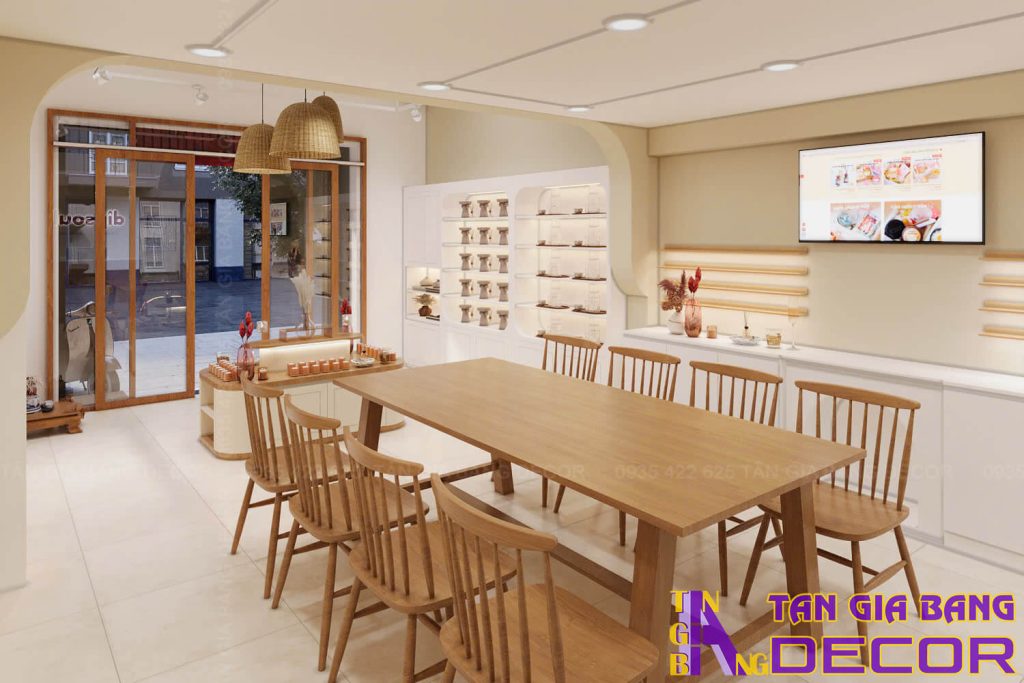 Thiết kế shop nến thơm Dipsoul ở Tân Bình 2 Nội thất bàn ghế shop nến thơm Dipsoul