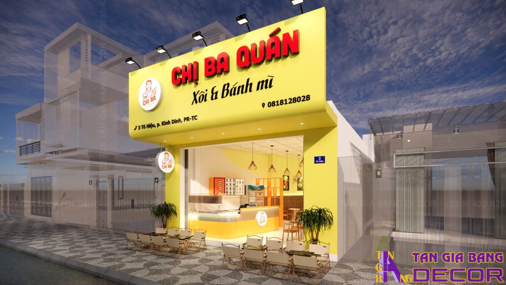 Thiết kế bảng hiệu bánh mì và xôi ở Ninh Thuận