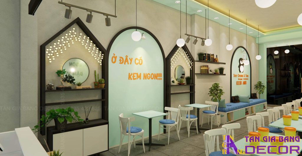 Trang trí quán kem Hiền Anh tại Quận 10