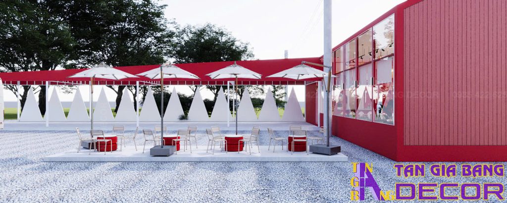 Bàn ghế quán cafe Dốc Đá ở Bình Thuận