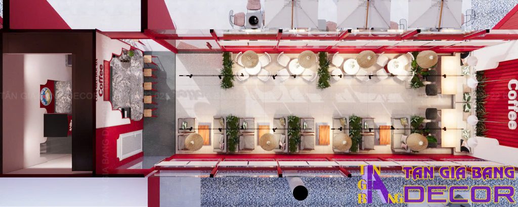 Bố trí không gian quán cafe Dốc Đá ở Bình Thuận