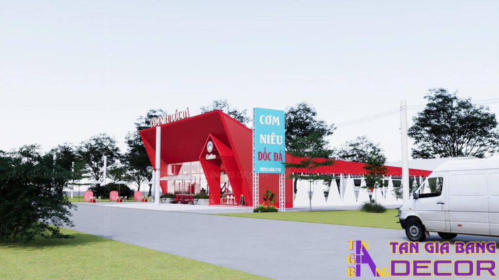 Không gian nội thất quán cafe hiện đại Dốc Đá