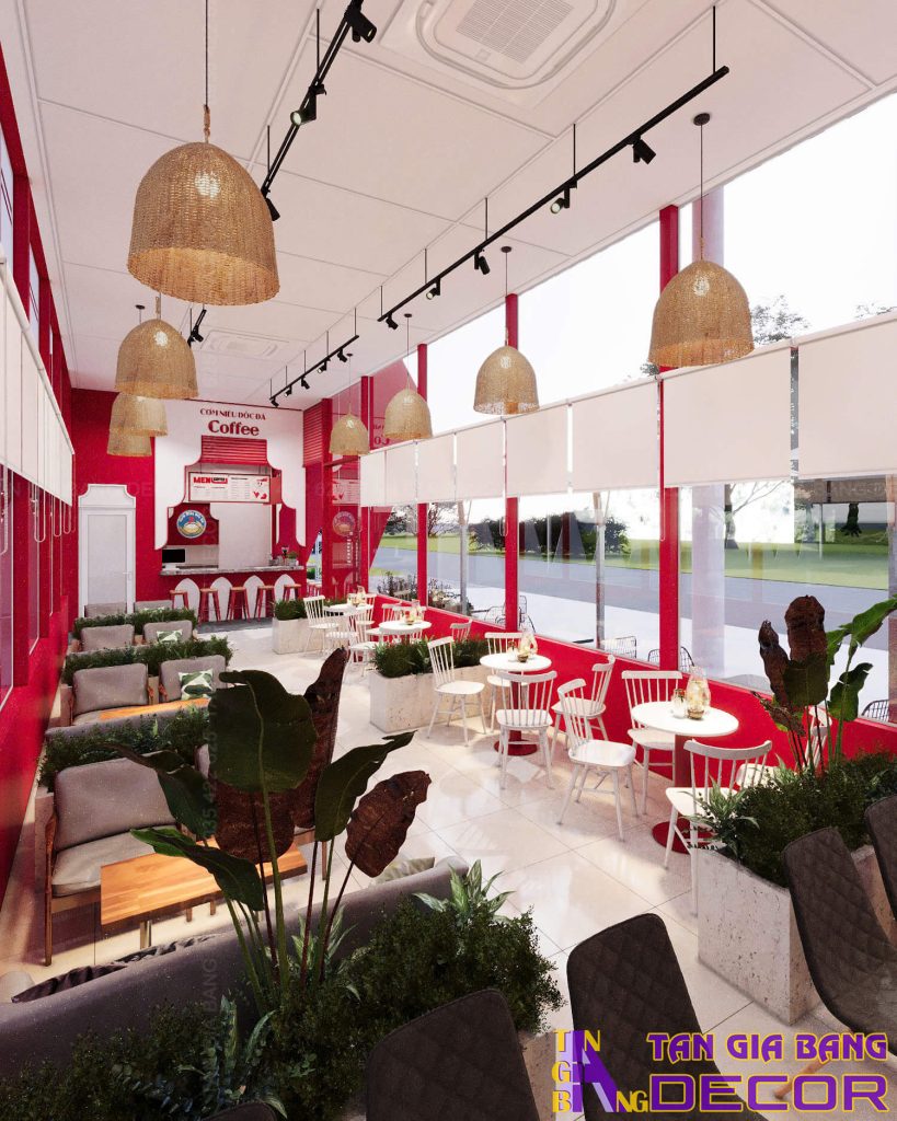 Nội thất quán cafe Dốc Đá ở Bình Thuận