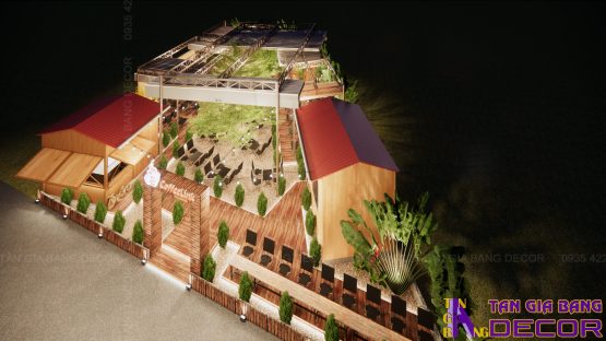 Thiết kế không gian quán cafe E Coffee Link 287m2 tại Đồng Nai