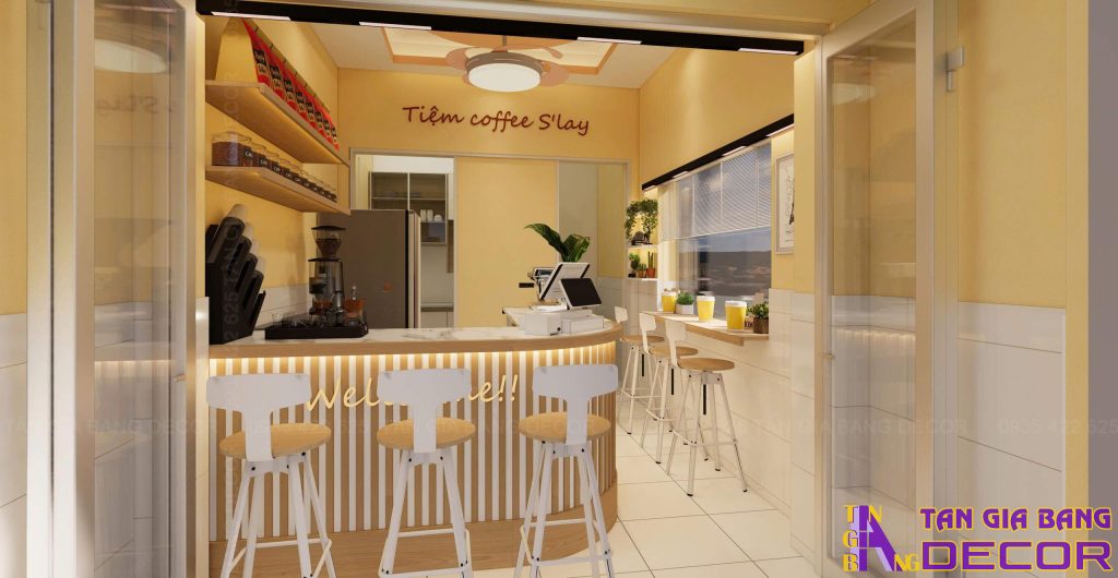 Quầy Bar Chữ L Bo Tròn – Trái Tim Của Không Gian