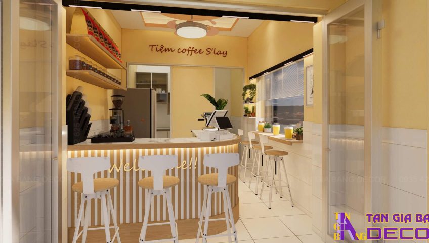 Thiết kế quán trà sữa LiLie tại Quận 4