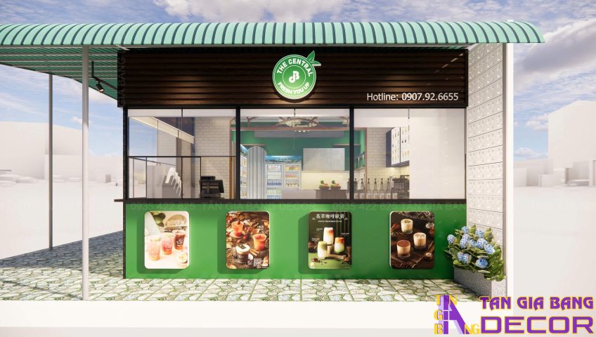 Thiết kế quán trà trái cây The Central ở Đồng Nai