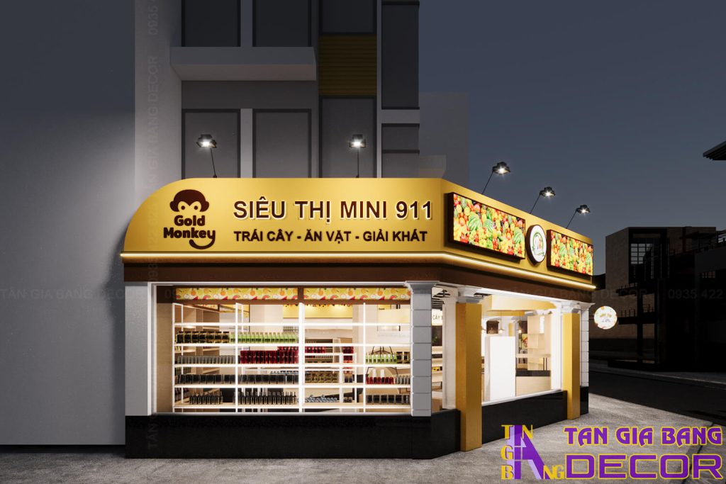 Ánh sáng bảng hiệu cửa hàng siêu thị mini 911