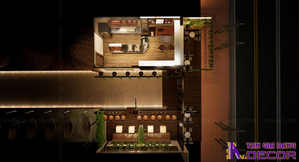 Bố trí không gian quán cafe Ngọc Thanh