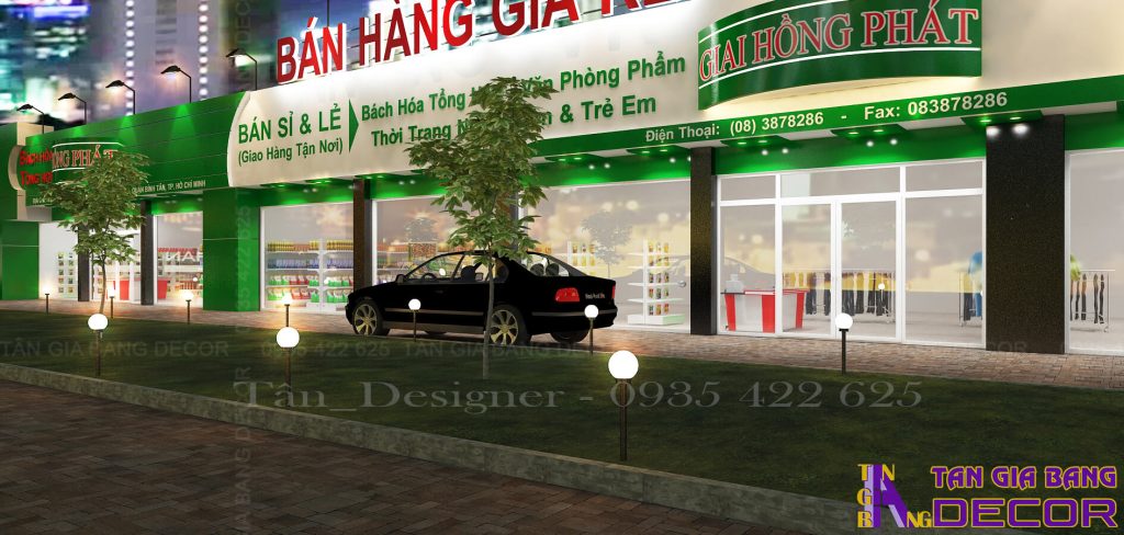 Không gian bên ngoài bách hoá tổng hợp Giai Hồng Phát