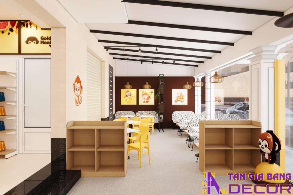 Khu vực cafe trong cửa hàng siêu thị mini 911
