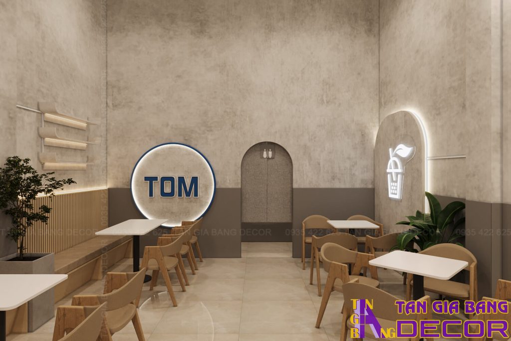 Lựa chọn màu sắc quán trà sữa TOM