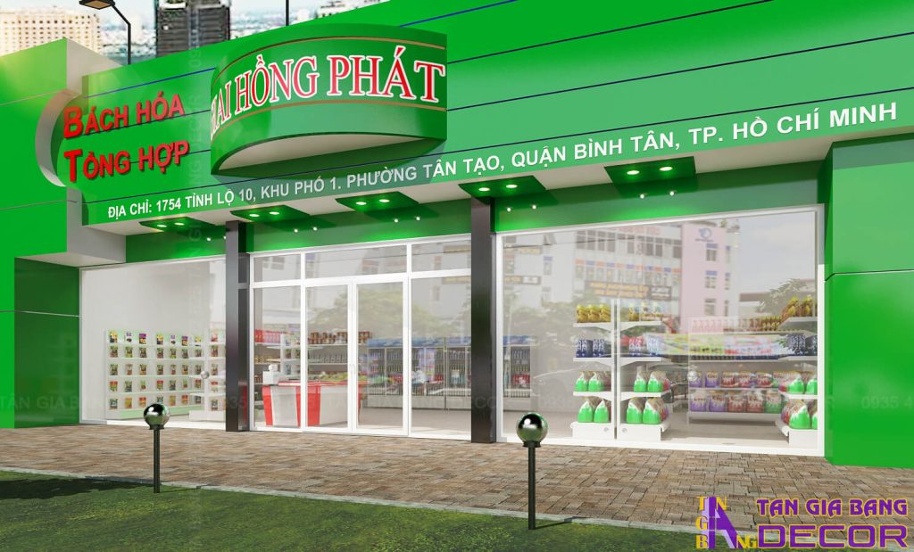 Màu sắc chủ đạo bách hoá tổng hợp Giai Hồng Phát