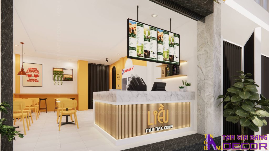 Quầy order quán trà sữa Liều tại Gò Vấp