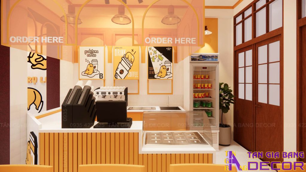 Quầy order quán trà sữa Trứng Lười tại Quận 8