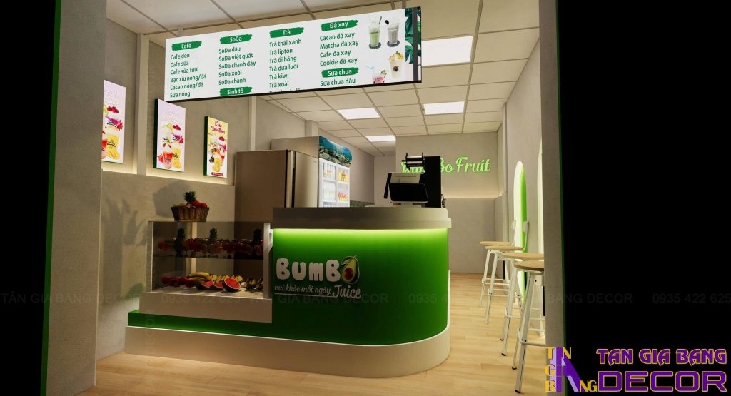 Quầy order tiệm nước BumBo ở Tân phú