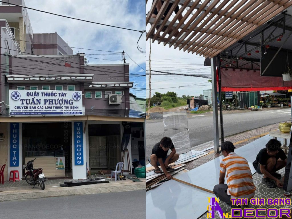 thi cong bang hieu nha thuoc tuan phuong tai long an