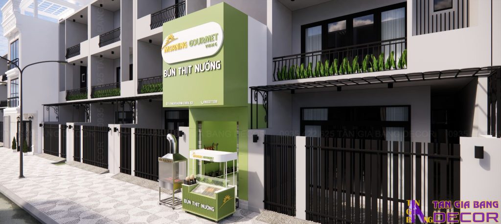 Thiết kế bảng hiệu quán bún thịt nướng Morning Gourmet ở Quận 3