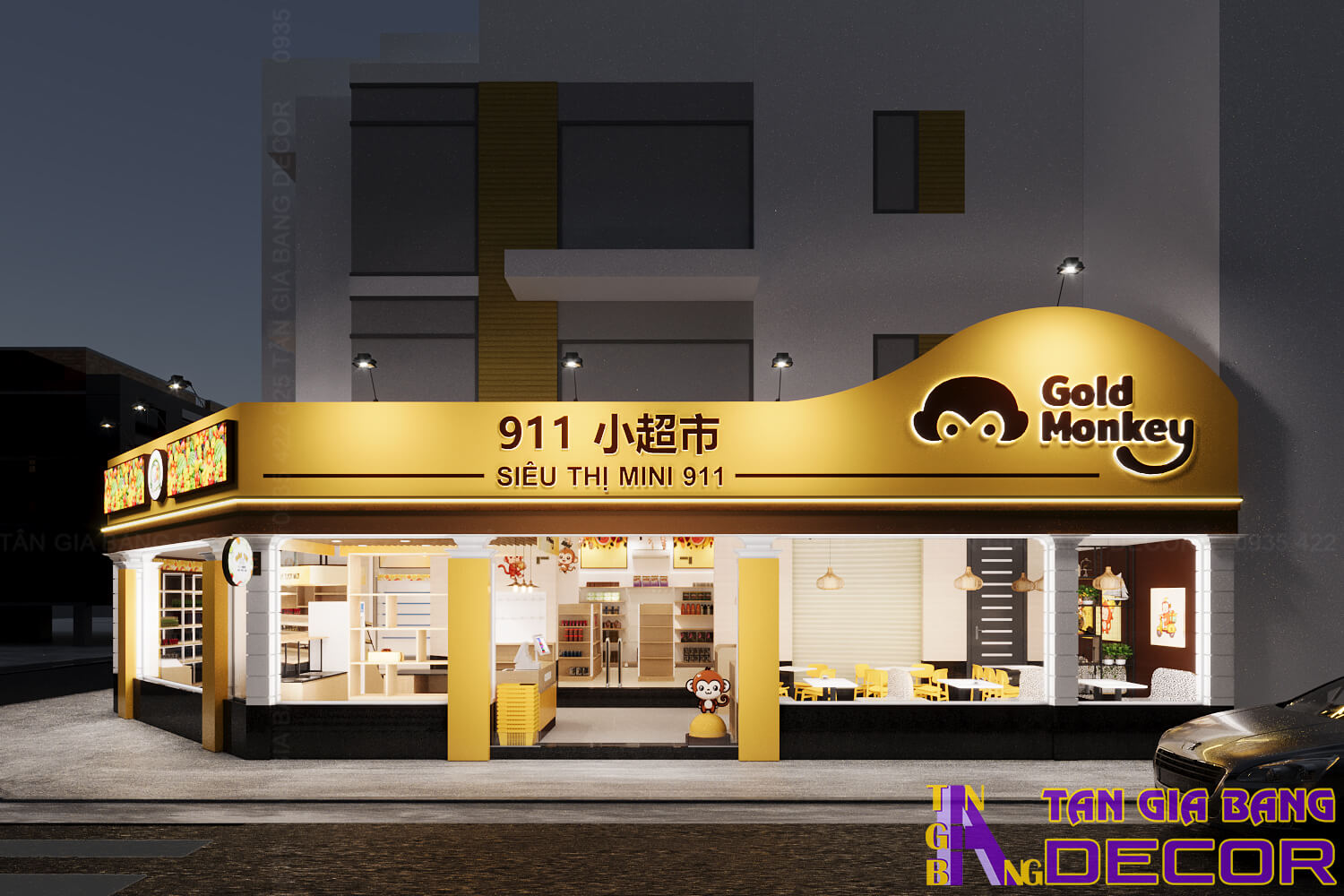 Thiết kế siêu thị mini 911 tại Thủ Đức