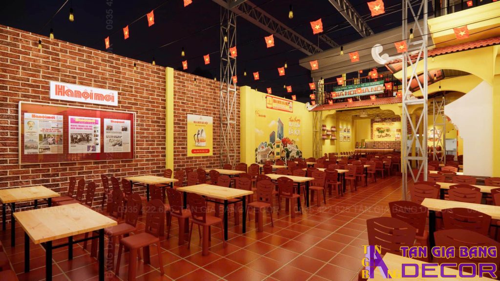 Thiết kế nội thất quán bia hơi Hà Nội Tân Phủi