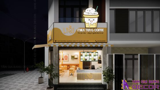 Thiết kế quán trà sữa Liều