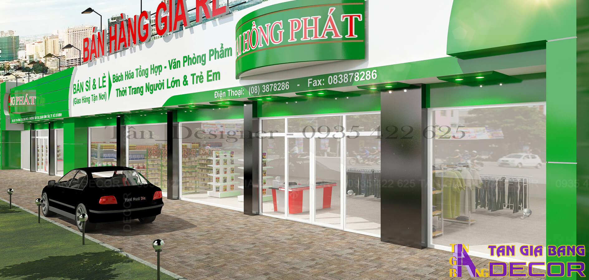 Thiết kế quầy thu ngân bách hoá tổng hợp Giai Hồng Phát ở Bình Tân