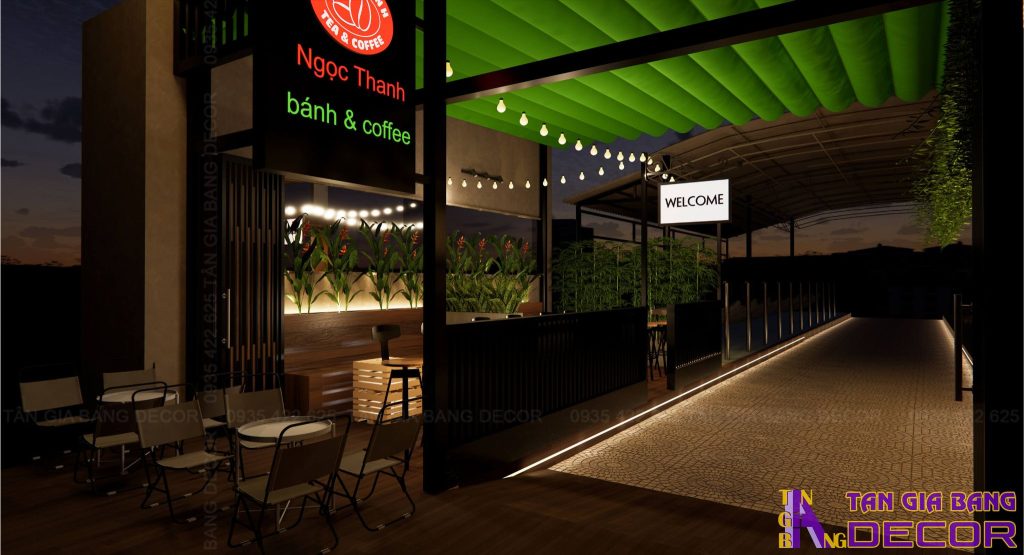 Trang trí quán cafe Ngọc Thanh tại Bình Dương