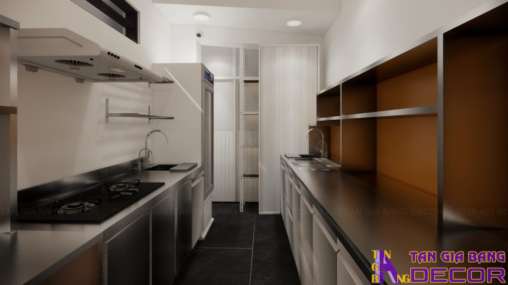 Thiết kế tiệm bánh mì Tam Mộc ở Sư Vạn Hạnh 1 Khu vực chế biến tiệm bánh mì Tam Mộc
