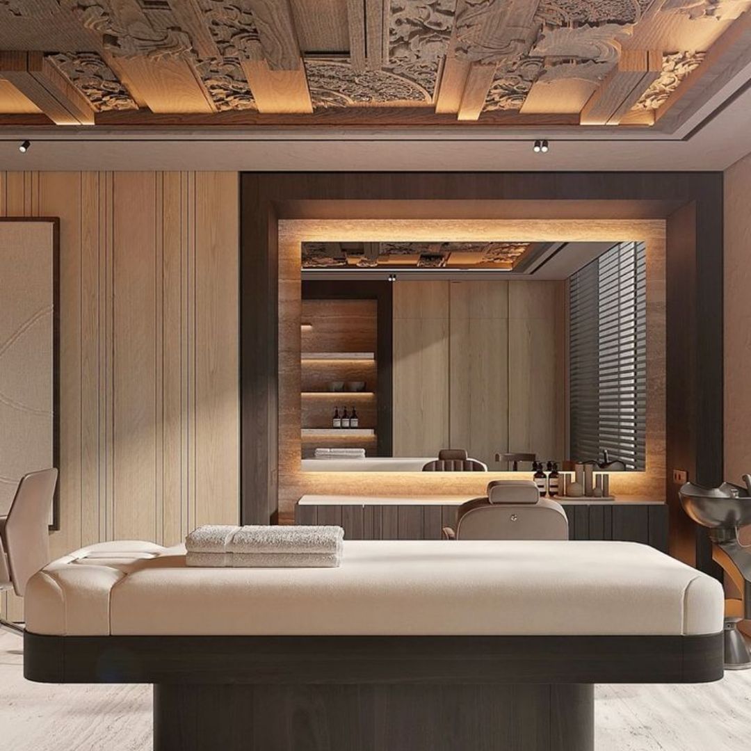 Mẫu thiết kế phòng spa nhỏ đẹp phong cách cổ điển
