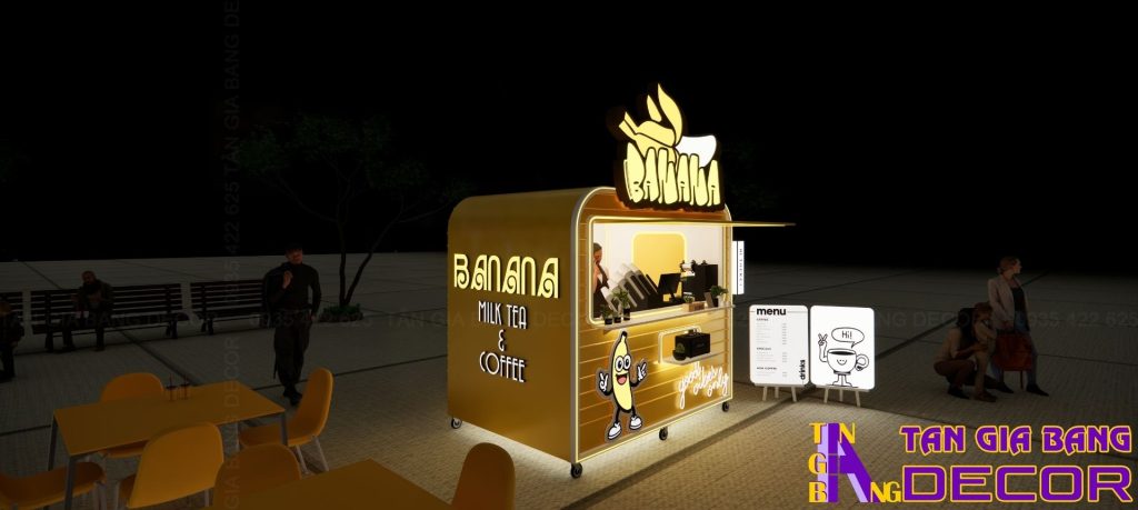 Ánh sáng quầy kiot Banana