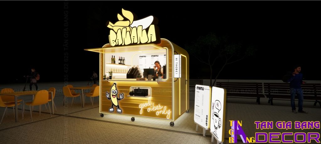 Bảng hiệu quầy kiot Banana
