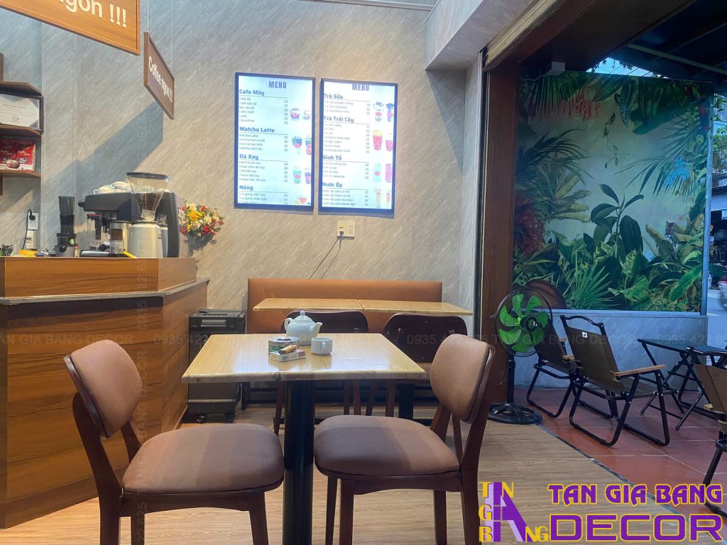 Thi công quán cà phê Ngọc Thanh tại Bình Dương 5 bang menu quan ca phe ngoc thanh o binh duong
