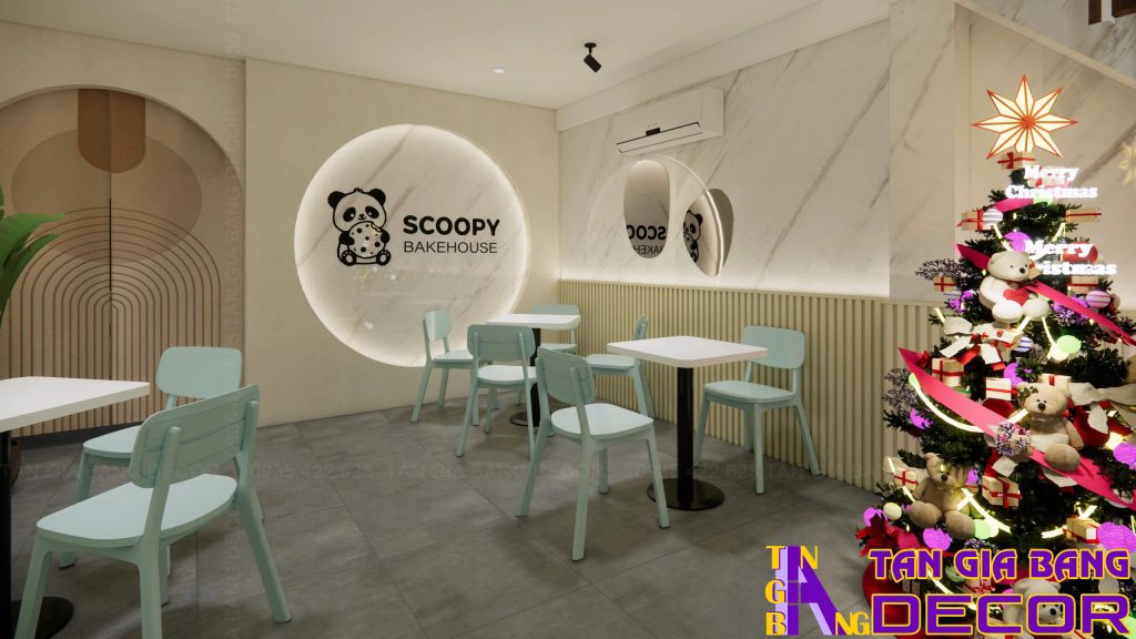 Thiết kế quán cà phê và tiệm bánh SCOOPY BAKEHOUSE 2 Khu vực tầng trệt quán cà phê và tiệm bánh Scoopy Bakehouse