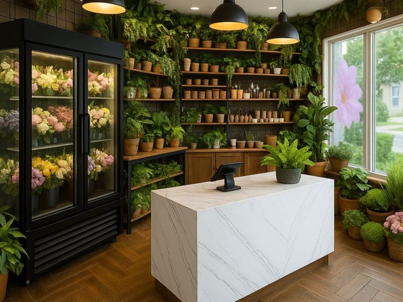 20+ Mẫu thiết kế shop hoa tươi nhỏ đẹp thu hút khách hàng 10 Khu vực thanh toán shop hoa tươi nhỏ đẹp