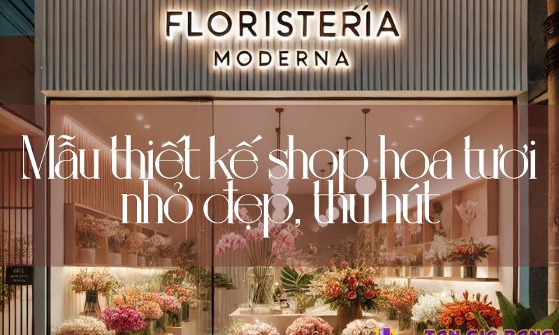 Mẫu thiết kế shop hoa tươi nhỏ đẹp thu hút