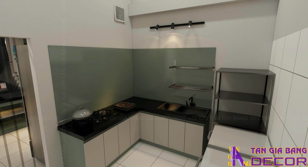 Quầy bếp tiệm trà Soli ở Hóc Môn