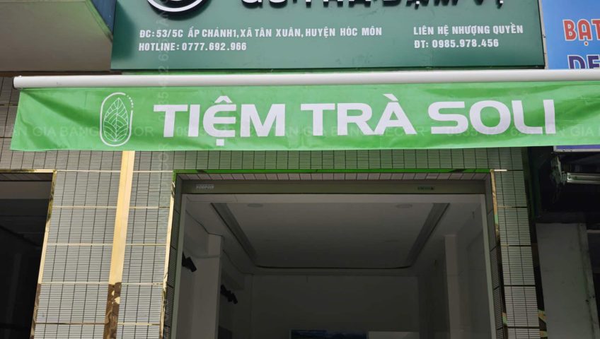 Thi công tiệm trà Soli chi nhánh Hóc Môn