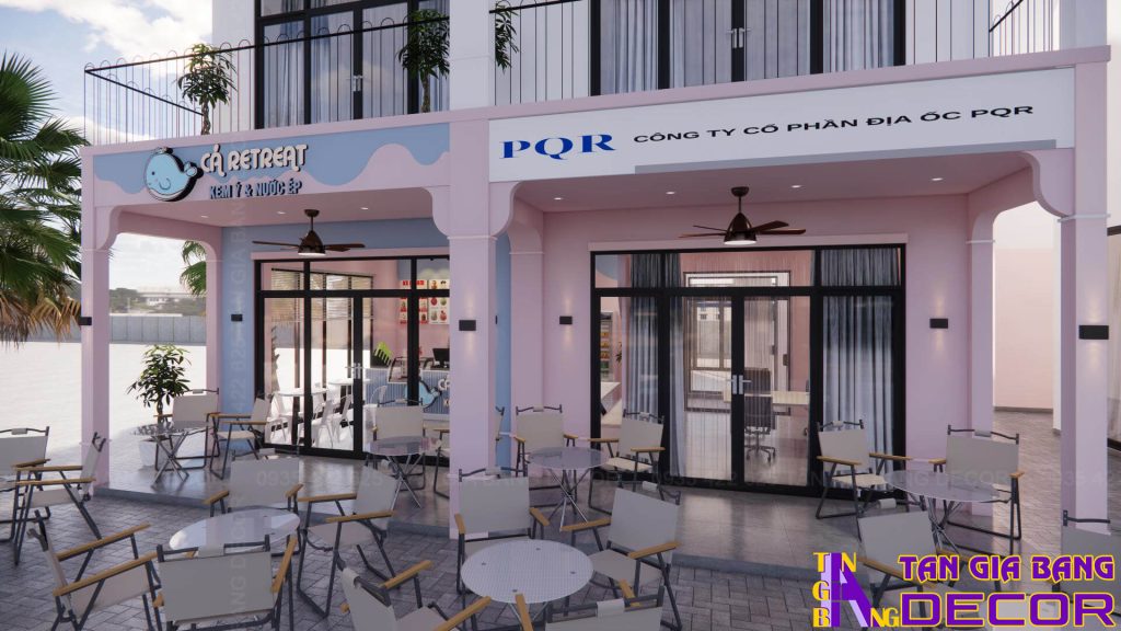 Thiết kế bảng hiệu quán kem nước ép Cá Retreat