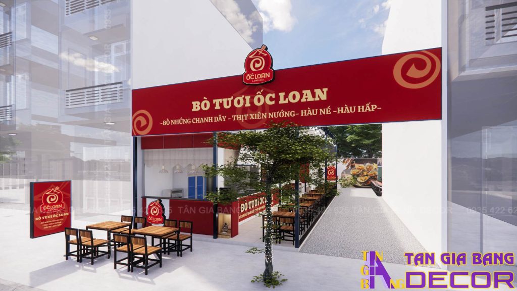 Thiết kế bảng hiệu quán nướng Ốc Loan ở Vũng Tàu