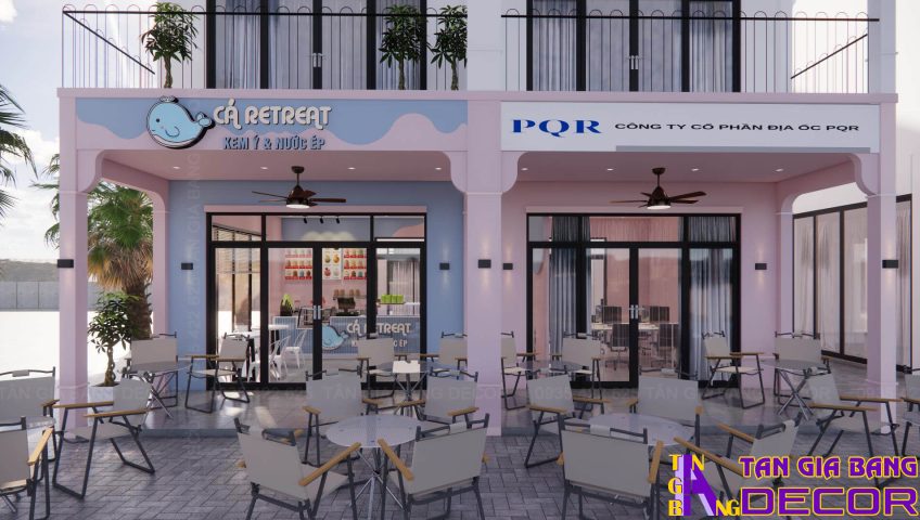 Thiết kế quán kem nước ép Cá Retreat