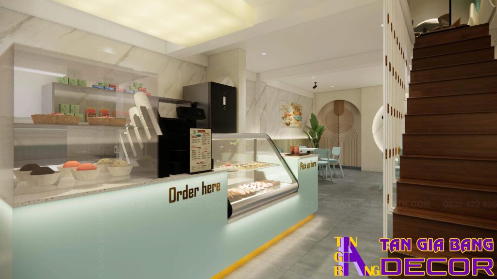Thiết kế quán cà phê và tiệm bánh SCOOPY BAKEHOUSE 4 Thiết kế quầy bánh Scoopy Bakehouse ở Bình Dương