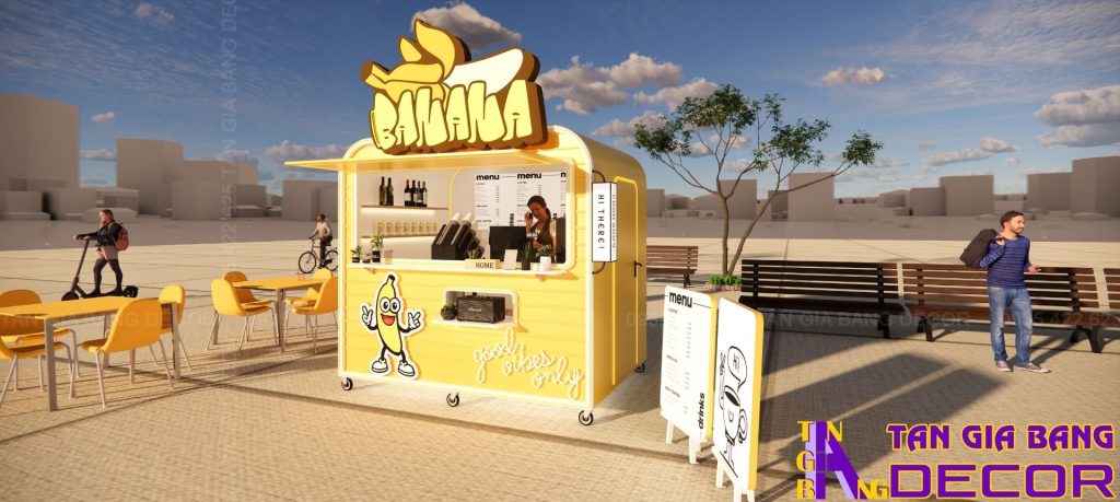 Thiết kế quầy take away banana