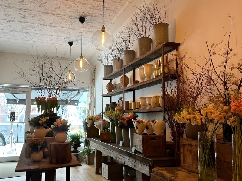 20+ Mẫu thiết kế shop hoa tươi nhỏ đẹp thu hút khách hàng 6 Thiết kế shop hoa tươi nhỏ đẹp mang phong cách cổ điển