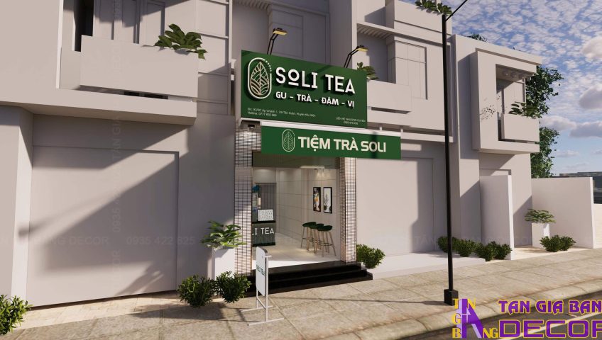 Thiết kế tiệm trà Soli ở Hóc Môn