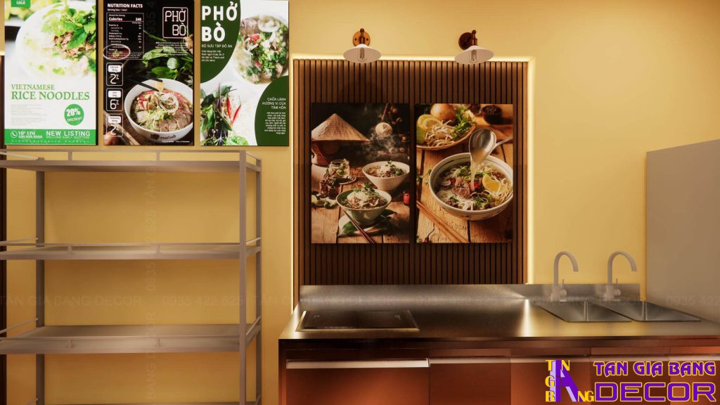 Khu bếp quán Phở Ngon Gia Đình ở Tân Bình