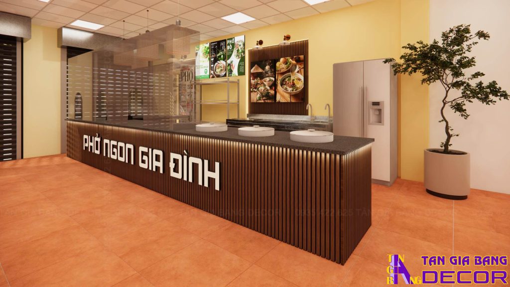 Khu vực bếp quán Phở Ngon Gia Đình