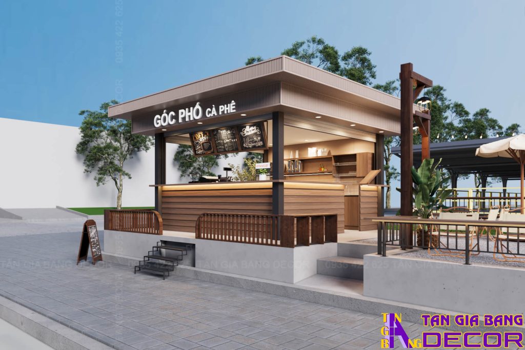 Quầy order kiot cà phê Góc Phố