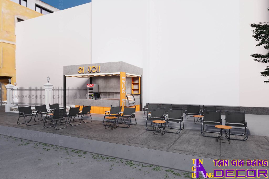 Thiết kế bảng hiệu quầy kiosk sang trọng