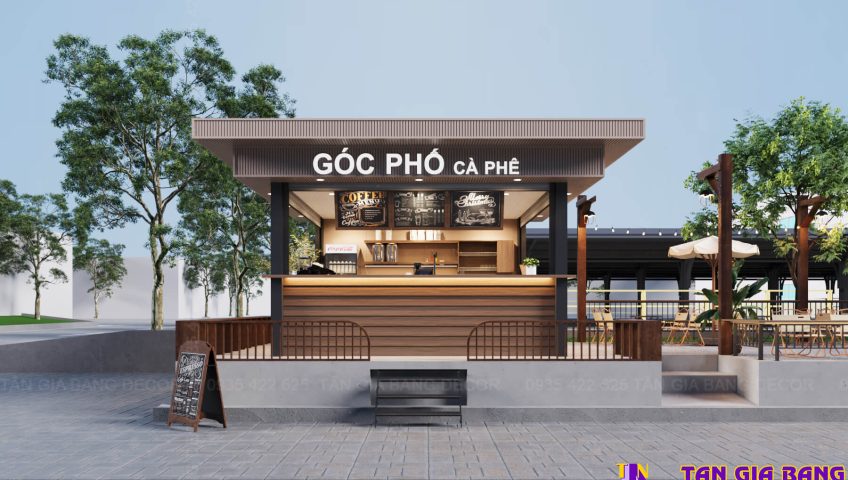 Thiết kế kiot cà phê Góc Phố